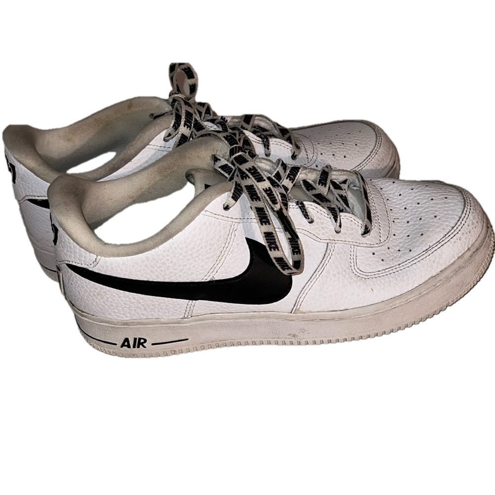 Nike Air Force 1 LV8 White Black 820438 -108 youth 2017 Sz 7Y preowned